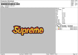 Supremetext Flame Embroidery File 6 sizes