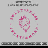Sweetstext 02 Embroidery File 6 sizes