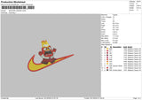 Swoosh Anger Embroidery File 6 sizes