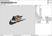 Swoosh Badbunny2501 Embroidery File 6 sizes