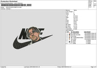 Swoosh Badbunny2501 Embroidery File 6 sizes