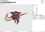 SWOOSH BLACK SPIDERMAN Embroidery File 6 size