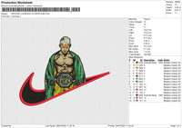 SWOOSH CHARLES OLIVIERA UFC Embroidery File 6 size