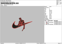 Swoosh Devil 02 Embroidery File 6 sizes