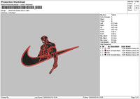 Swoosh Devil 02 Embroidery File 6 sizes