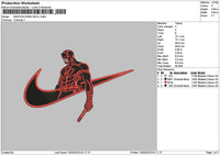 Swoosh Devil 02 Embroidery File 6 sizes