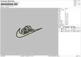 Swoosh Hat Embroidery File 6 sizes