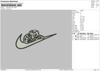 Swoosh Hat Embroidery File 6 sizes