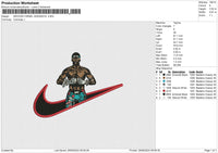 SWOOSH ISRAEL ADESANYA Embroidery File 6 size