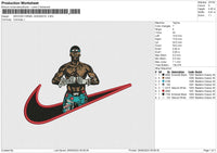 SWOOSH ISRAEL ADESANYA Embroidery File 6 size