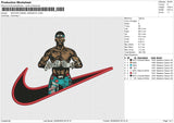 SWOOSH ISRAEL ADESANYA Embroidery File 6 size