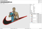 SWOOSH JAKE PAUL Embroidery File 6 size