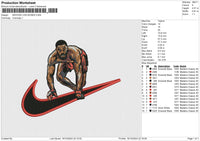 SWOOSH JON BONES Embroidery File 6 size