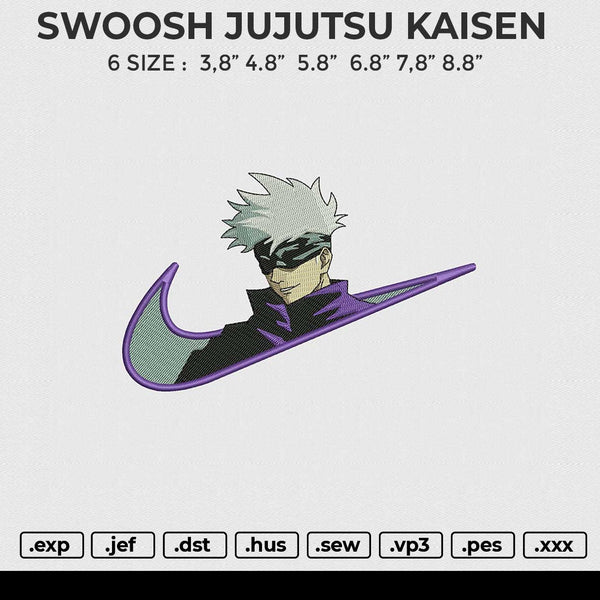 SWOOSH JUJUTSU KAISEN Embroidery File 6 size