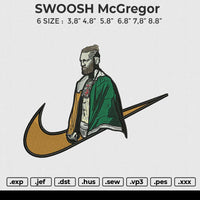 SWOOSH McGregor Embroidery File 6 size