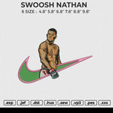 SWOOSH NATHAN  Embroidery File 6 size