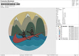SWOOSH PADDLE Embroidery File 6 size