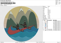 SWOOSH PADDLE Embroidery File 6 size
