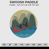 SWOOSH PADDLE Embroidery File 6 size