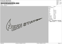 Swoosh Penntext Embroidery File 6 sizes