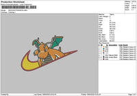 Swoosh Pokeroe Embroidery File 6 sizes