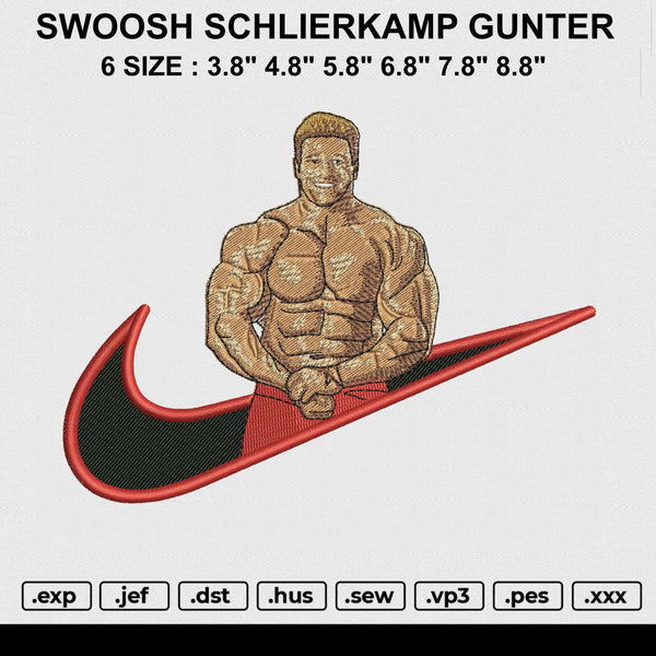 SWOOSH SCHLIERKAMP GUNTER Embroidery File 6 size