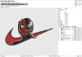 SWOOSH SPIDERMAN VENOM Embroidery File 6 size