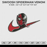 SWOOSH SPIDERMAN VENOM Embroidery File 6 size