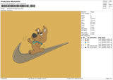 Swoosh Scooby01 Embroidery File 6 sizes