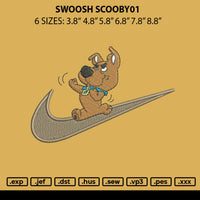 Swoosh Scooby01 Embroidery File 6 sizes