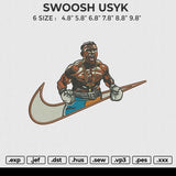SWOOSH USYK Embroidery File 6 size