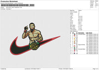 SWOOSH Islam Makachev Embroidery File 6 size