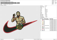 SWOOSH Islam Makachev Embroidery File 6 size