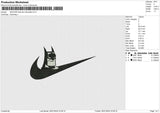 SWOOSH batman silhouette Embroidery File 6 size