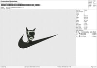 SWOOSH catwoman silhouette Embroidery File 6 size