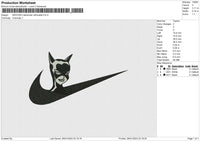 SWOOSH catwoman silhouette Embroidery File 6 size