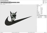 SWOOSH catwoman silhouette Embroidery File 6 size