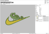 Swoosh Chameleon Embroidery File 6 sizes