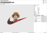 SWOSH LUFFY 12225 Embroidery File 6 size