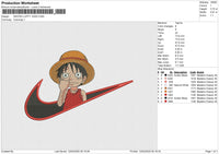 SWOSH LUFFY 12225 Embroidery File 6 size