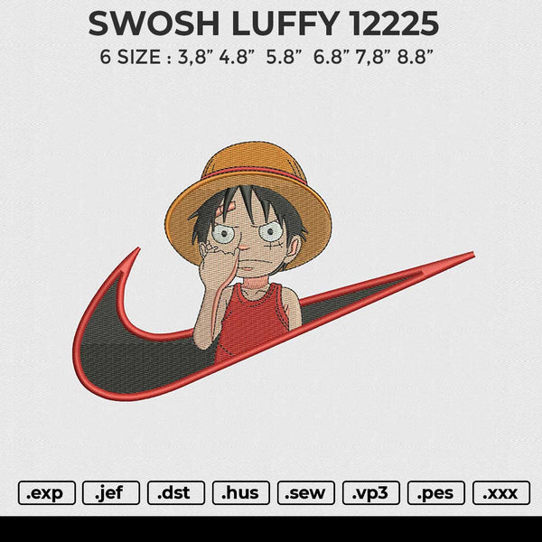 SWOSH LUFFY 12225 Embroidery File 6 size