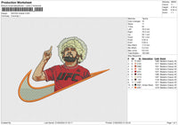 SWOSH khabib Embroidery File 6 size