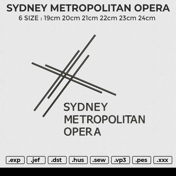 SYDNEY METROPOLITAN OPERA Embroidery File 6 size
