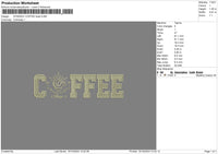 Coffeetext 1510 Embroidery File 6 sizes