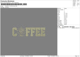 Coffeetext 1510 Embroidery File 6 sizes