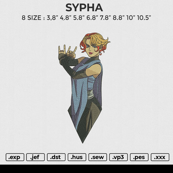 SYPHA Embroidery File 6 size