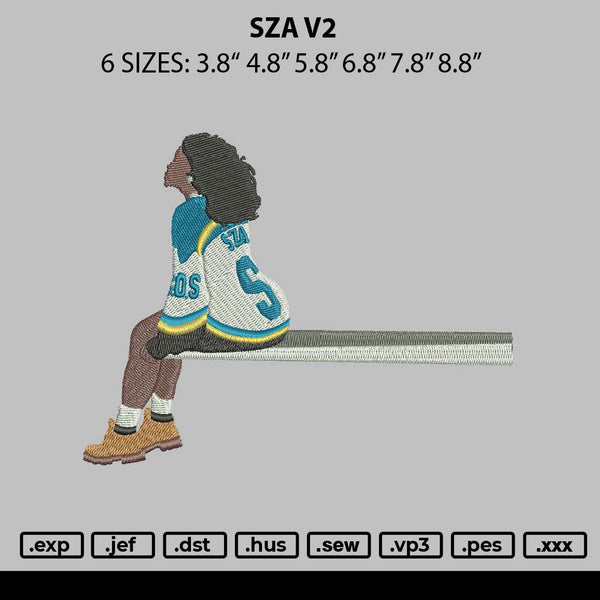 Sza V2 Embroidery File 6 sizes