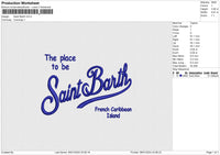 Saint Barth Embroidery File 6 size