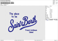 Saint Barth Embroidery File 6 size