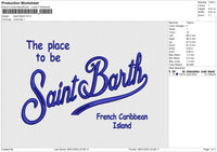 Saint Barth Embroidery File 6 size